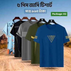 5 pcs t-shirt combo offer Pack - 02